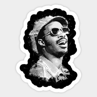 Young Stevie Wonder Sticker